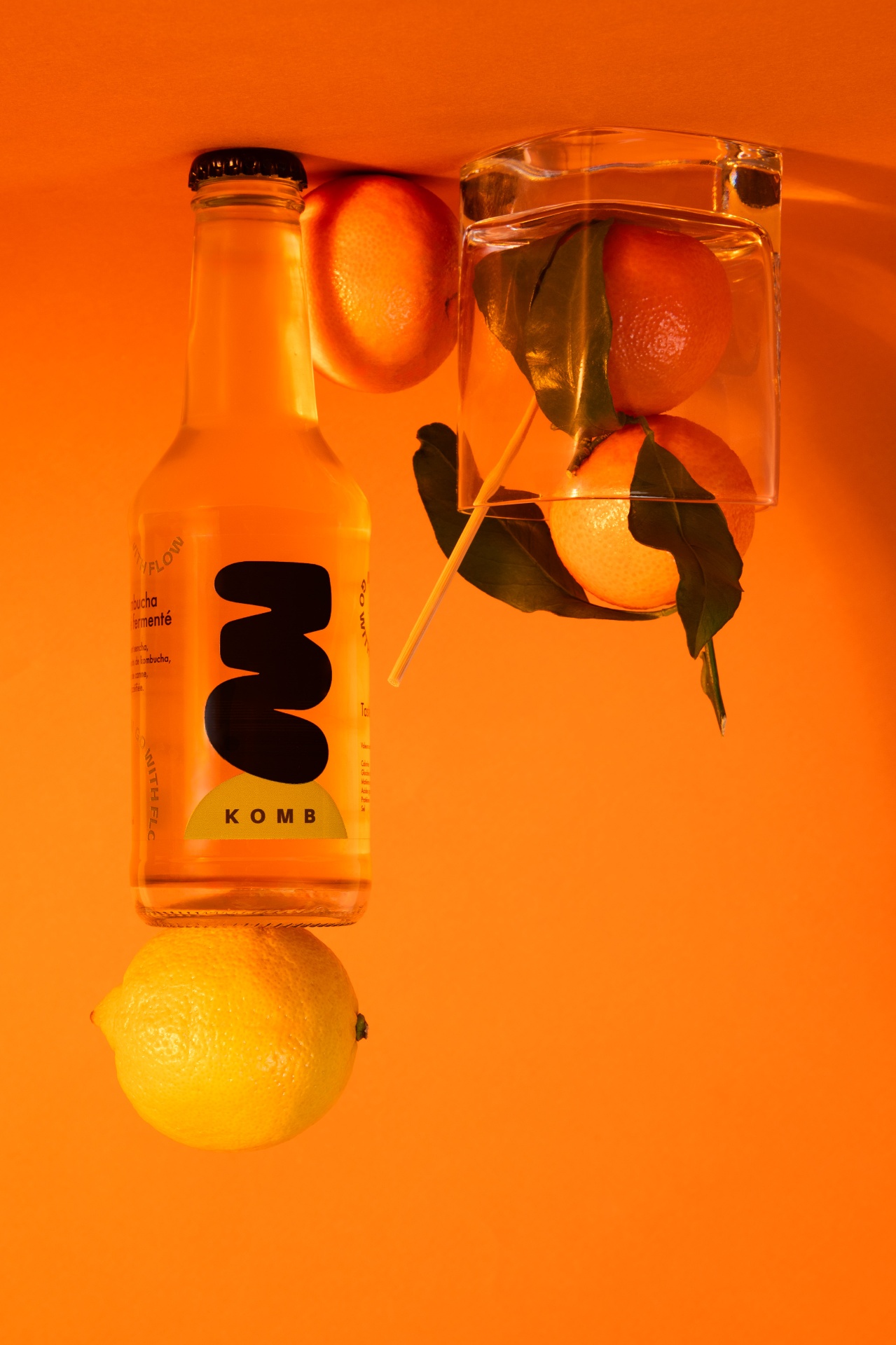 Bouteille KOMB, oranges et verre